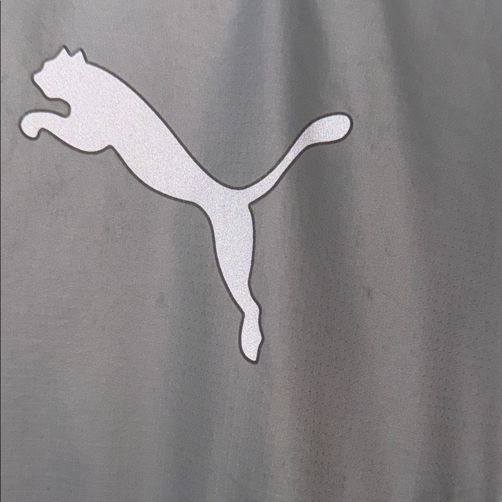 Puma Black and Gray Windbreaker with High Collar - Picture 4 of 6